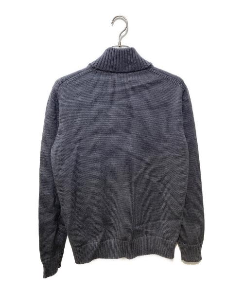 Zanone（ザノーネ）Zanone (ザノーネ) 5ゲージウールスタンドカラーニットカーディガン CHIOTO グレー サイズ:	SIZE 50の古着・服飾アイテム