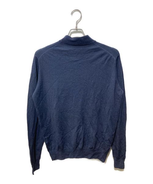FILIPPO DE LAURENTIIS（フィリッポ・デ・ローレンティス）FILIPPO DE LAURENTIIS (フィリッポ・デ・ローレンティス) モックネックロイヤルメリノウールニット ネイビー サイズ:SIZE 52の古着・服飾アイテム