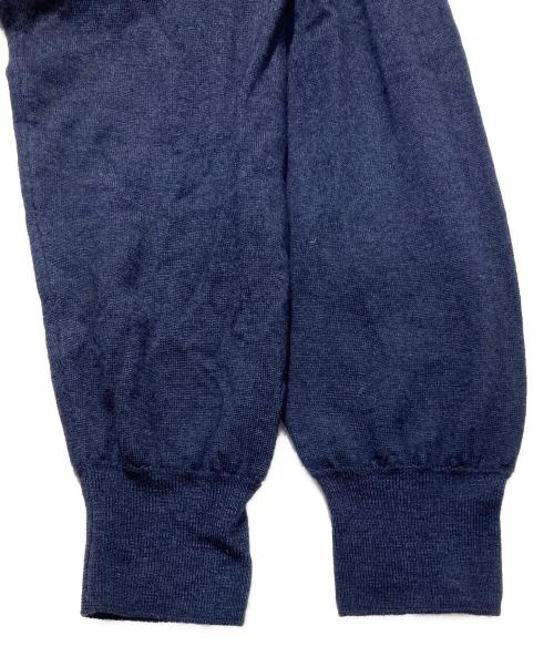 FILIPPO DE LAURENTIIS（フィリッポ・デ・ローレンティス）FILIPPO DE LAURENTIIS (フィリッポ・デ・ローレンティス) モックネックロイヤルメリノウールニット ネイビー サイズ:SIZE 52の古着・服飾アイテム