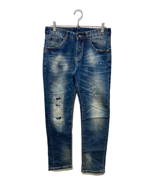 DSQUARED2（ディースクエアード）DSQUARED2 (ディースクエアード) 加工デニムパンツ インディゴ サイズ:SIZE W32の古着・服飾アイテム
