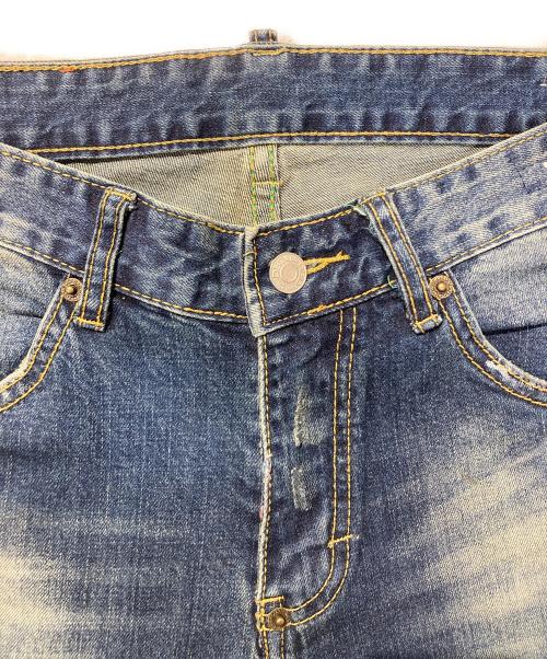 DSQUARED2（ディースクエアード）DSQUARED2 (ディースクエアード) 加工デニムパンツ インディゴ サイズ:SIZE W32の古着・服飾アイテム