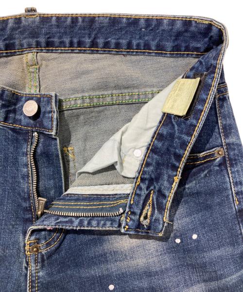 DSQUARED2（ディースクエアード）DSQUARED2 (ディースクエアード) 加工デニムパンツ インディゴ サイズ:SIZE W32の古着・服飾アイテム