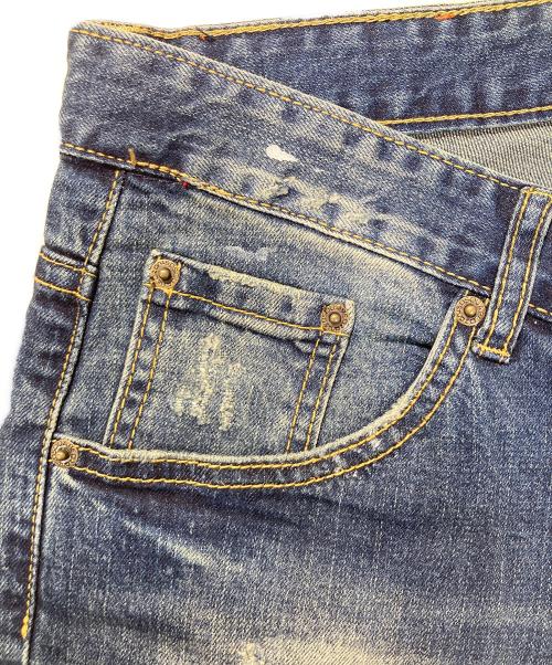 DSQUARED2（ディースクエアード）DSQUARED2 (ディースクエアード) 加工デニムパンツ インディゴ サイズ:SIZE W32の古着・服飾アイテム