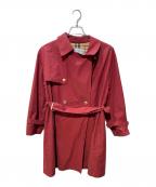 Burberry'sバーバリー）の古着「金釦トレンチコート」｜レッド