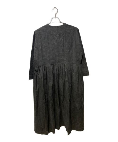 magali（マガリ）magali (マガリ) コットンリネンフリルワンピース ブラウン サイズ:サイズ表記なしの古着・服飾アイテム