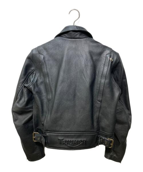 triumph（トライアンフ）triumph (トライアンフ) レザーライダースジャケット ブラック サイズ:サイズ表記無しの古着・服飾アイテム