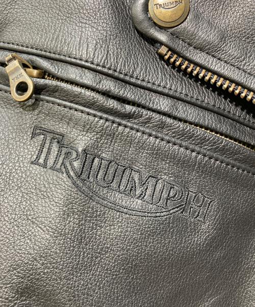 triumph（トライアンフ）triumph (トライアンフ) レザーライダースジャケット ブラック サイズ:サイズ表記無しの古着・服飾アイテム