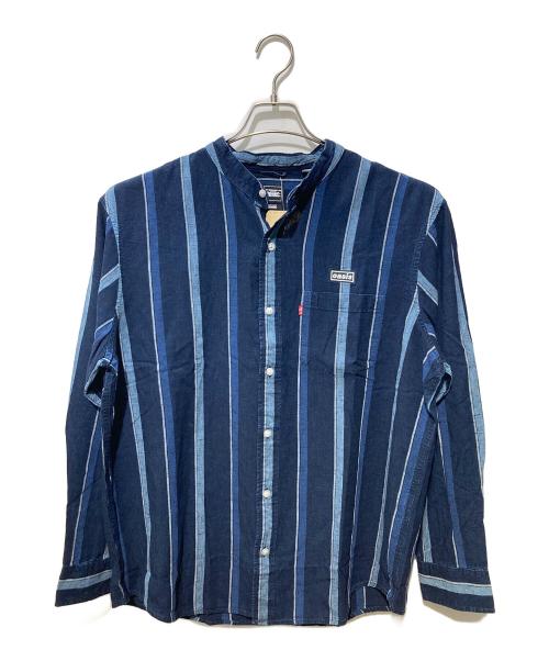 LEVI'S（リーバイス）LEVI'S (リーバイス) oasis (オアシス) ストライプバンドカラーシャツ インディゴ サイズ:Ⅼの古着・服飾アイテム