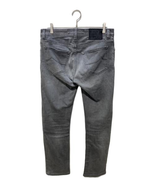 JACOB COHEN（ヤコブコーエン）JACOB COHEN (ヤコブコーエン) ハラコパッチストレッチデニムパンツ ブラック サイズ:SIZE 34の古着・服飾アイテム