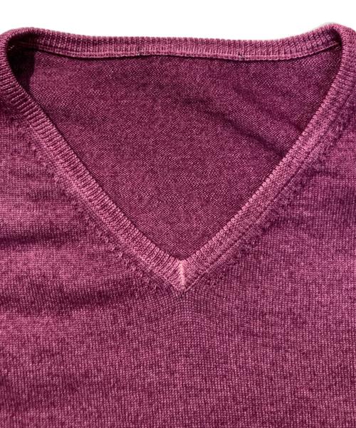 Cruciani（クルチアーニ）CRUCIANI (クルチアーニ) ウール ハイゲージ Vネック ニット パープル サイズ:SIZE 52の古着・服飾アイテム
