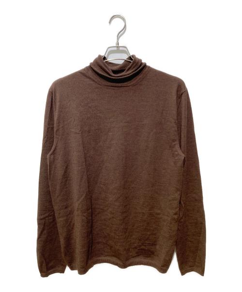 Cruciani（クルチアーニ）Cruciani (クルチアーニ) 【27ゲージ】ウールタートルネックニット ブラウン サイズ:SIZE52の古着・服飾アイテム