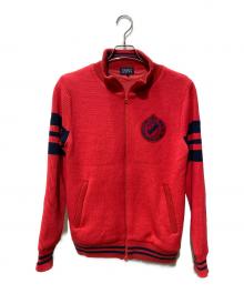 PEARLY GATES（パーリーゲイツ）の古着「ニットジャケット」｜レッド