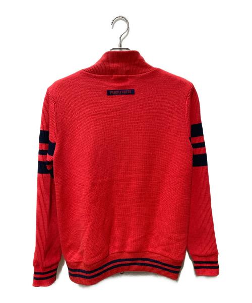 PEARLY GATES（パーリーゲイツ）PEARLY GATES (パーリーゲイツ) ニットジャケット レッド サイズ:Size5の古着・服飾アイテム