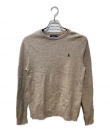 POLO RALPH LAUREN（ポロ・ラルフローレン）の古着「クルーネックニット」｜ベージュ
