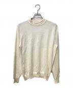 GRAN SASSOグランサッソ）の古着「12ゲージウールソリッドモックネックニット」｜アイボリー