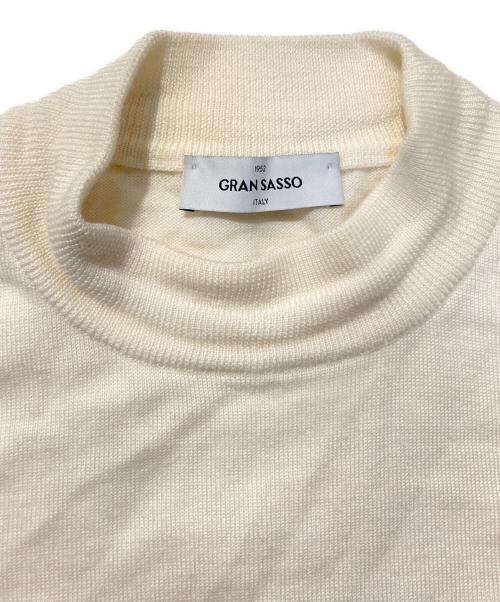 GRAN SASSO（グランサッソ）GRAN SASSO (グランサッソ) 12ゲージウールソリッドモックネックニット アイボリー サイズ:SIZE52の古着・服飾アイテム