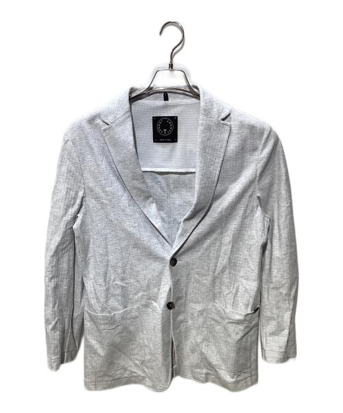 T JACKET（ティジャケット）T JACKET (ティジャケット) 2Bジャケット グレー サイズ:XLの古着・服飾アイテム