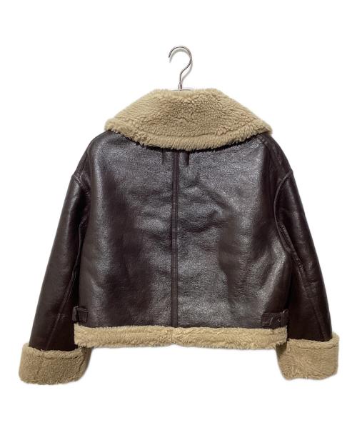 ZARA（ザラ）ZARA (ザラ) エコムートンジャケット ブラウン サイズ:Ⅿの古着・服飾アイテム