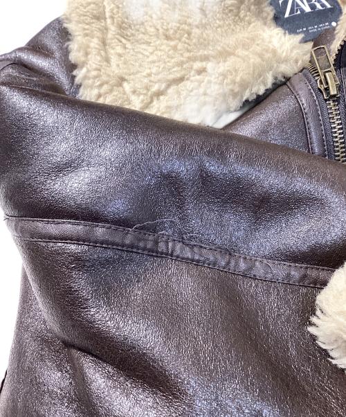 ZARA（ザラ）ZARA (ザラ) エコムートンジャケット ブラウン サイズ:Ⅿの古着・服飾アイテム