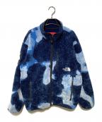 THE NORTH FACE×SUPREMEザ ノース フェイス×シュプリーム）の古着「Bleached Denim Print Fleece Jacket」｜ブルー
