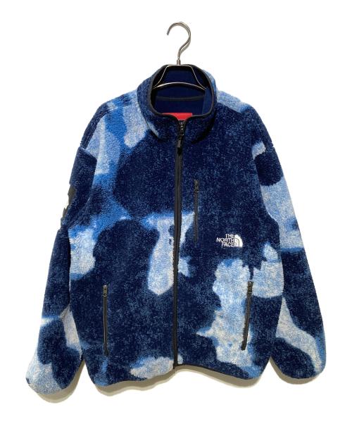 THE NORTH FACE（ザ ノース フェイス）THE NORTH FACE (ザ ノース フェイス) Supreme (シュプリーム) Bleached Denim Print Fleece Jacket ブルー サイズ:Lの古着・服飾アイテム