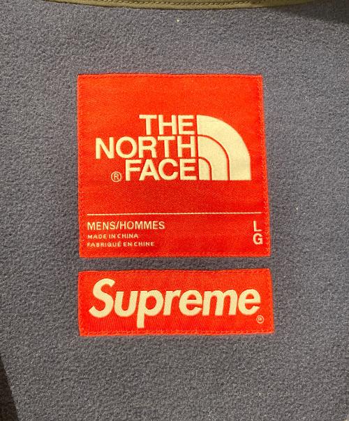 THE NORTH FACE（ザ ノース フェイス）THE NORTH FACE (ザ ノース フェイス) Supreme (シュプリーム) Bleached Denim Print Fleece Jacket ブルー サイズ:Lの古着・服飾アイテム