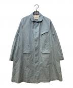 45rpm45アールピーエム）の古着「コットンステンカラーコート」｜スカイブルー