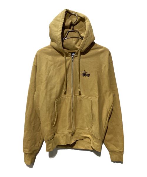 stussy（ステューシー）stussy (ステューシー) BASIC STUSSY ZIP HOODIE ベージュ サイズ:Mの古着・服飾アイテム
