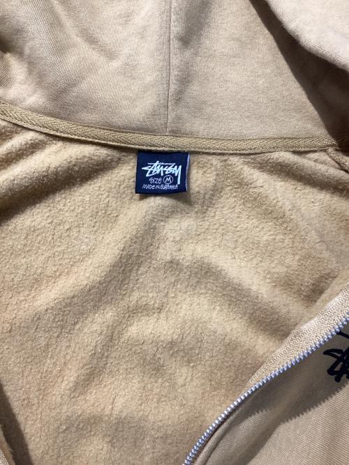 stussy（ステューシー）stussy (ステューシー) BASIC STUSSY ZIP HOODIE ベージュ サイズ:Mの古着・服飾アイテム