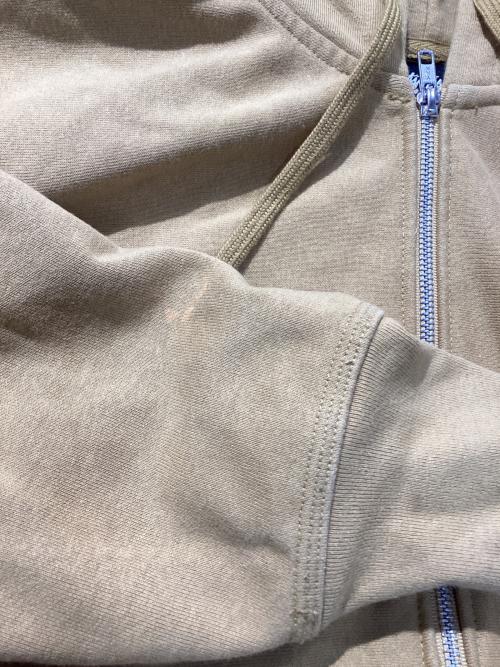 stussy（ステューシー）stussy (ステューシー) BASIC STUSSY ZIP HOODIE ベージュ サイズ:Mの古着・服飾アイテム