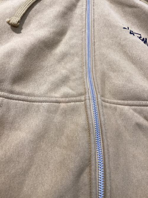 stussy（ステューシー）stussy (ステューシー) BASIC STUSSY ZIP HOODIE ベージュ サイズ:Mの古着・服飾アイテム