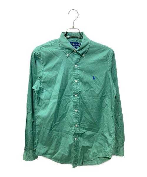 POLO RALPH LAUREN（ポロ・ラルフローレン）POLO RALPH LAUREN (ポロ・ラルフローレン) FEATHER WEIGHT TWILL ボタンダウンシャツ グリーン サイズ:Sの古着・服飾アイテム