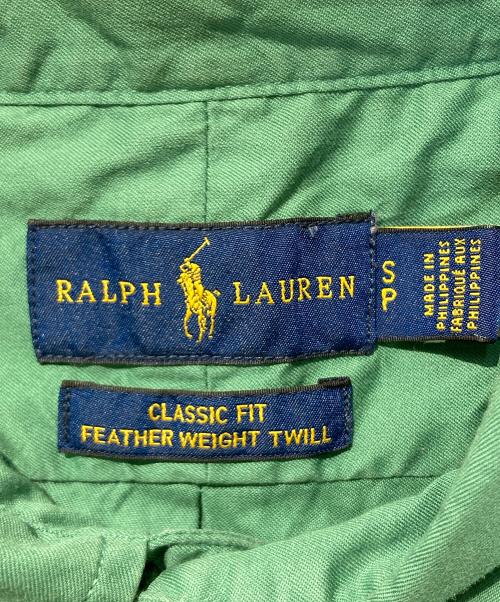 POLO RALPH LAUREN（ポロ・ラルフローレン）POLO RALPH LAUREN (ポロ・ラルフローレン) FEATHER WEIGHT TWILL ボタンダウンシャツ グリーン サイズ:Sの古着・服飾アイテム
