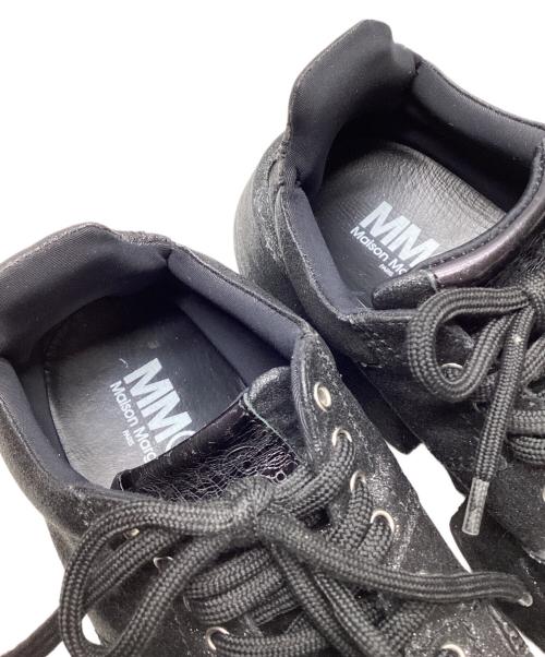 MM6 Maison Margiela（エムエムシックスメゾンマルジェラ）MM6 Maison Margiela (エムエムシックスメゾンマルジェラ) ラメオーバーソールスニーカー ブラック サイズ:SIZE 37の古着・服飾アイテム