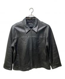 Eddie Bauer（エディーバウアー）の古着「シープスキンレザージャケット」｜ブラック