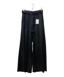LiNoH（リノー）の古着「BELTED WIDE PANTS」｜ブラック