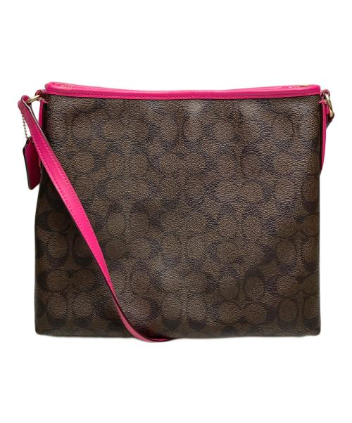 COACH（コーチ）COACH (コーチ) シグネチャーショルダーバッグ ブラウンの古着・服飾アイテム