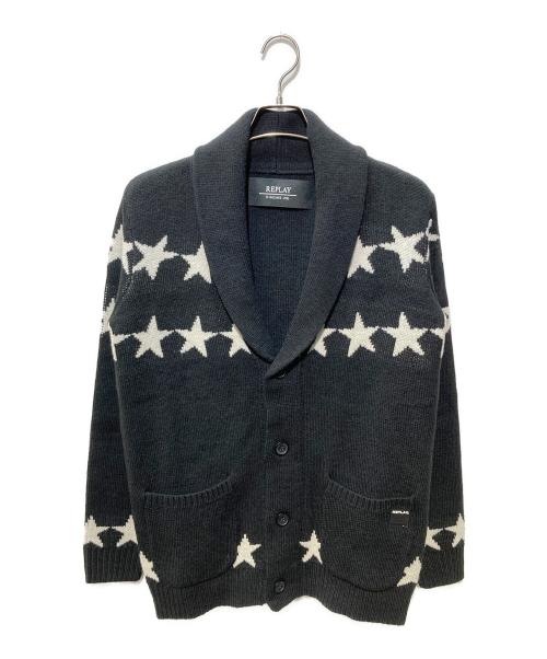 REPLAY（リプレイ）REPLAY (リプレイ) ショールカラーカーディガン ブラック サイズ:Ｓの古着・服飾アイテム