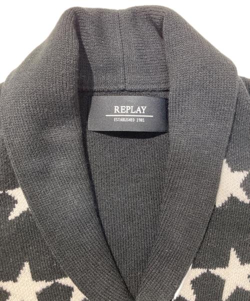 REPLAY（リプレイ）REPLAY (リプレイ) ショールカラーカーディガン ブラック サイズ:Ｓの古着・服飾アイテム