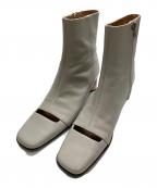 ALMアルム）の古着「HARP LEATHER BOOTS」｜ベージュ