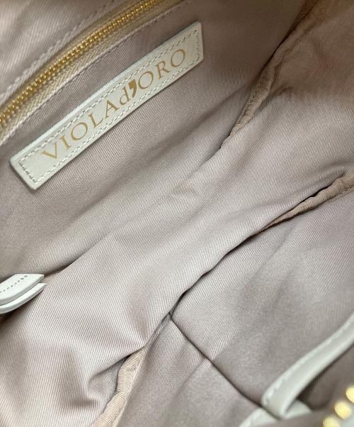 VIOLAd'ORO（ヴィオラドーロ）VIOLAd'ORO (ヴィオラドーロ) ナイロンボディバッグ アイボリーの古着・服飾アイテム
