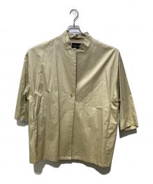 mizuiro-ind（ミズイロインド）の古着「スタンドカラーワイドジャケット」｜ベージュ