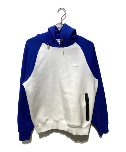 LACOSTE（ラコステ）LACOSTE (ラコステ) バイカラージップポケットスウェットフーディー ブルー サイズ:Mの古着・服飾アイテム