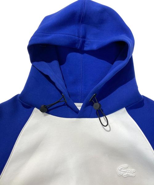 LACOSTE（ラコステ）LACOSTE (ラコステ) バイカラージップポケットスウェットフーディー ブルー サイズ:Mの古着・服飾アイテム