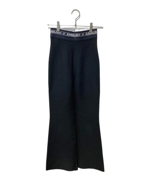 AMBUSH（アンブッシュ）AMBUSH (アンブッシュ) ウエストロゴイージーフレアパンツ ブラック サイズ:1の古着・服飾アイテム
