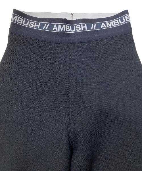 AMBUSH（アンブッシュ）AMBUSH (アンブッシュ) ウエストロゴイージーフレアパンツ ブラック サイズ:1の古着・服飾アイテム