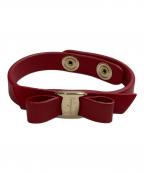 Salvatore Ferragamoサルヴァトーレ フェラガモ）の古着「ヴァラ リボン ブレスレット」｜レッド