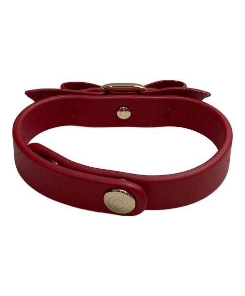 Salvatore Ferragamo（サルヴァトーレ フェラガモ）Salvatore Ferragamo (サルヴァトーレ フェラガモ) ヴァラ リボン ブレスレット レッドの古着・服飾アイテム
