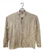 EMPORIO ARMANIエンポリオ アルマーニ）の古着「バンドカラーシャツ」｜ベージュ