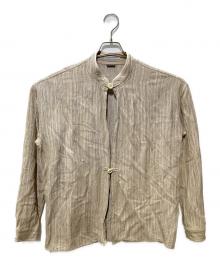 EMPORIO ARMANI（エンポリオ アルマーニ）の古着「バンドカラーシャツ」｜ベージュ
